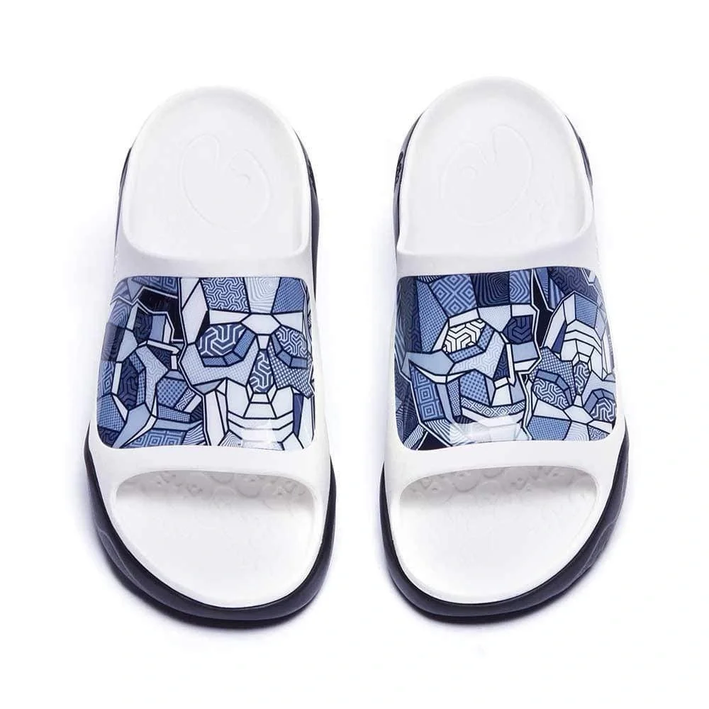 UIN Men's Sandals Beach Summer Travel Anti-Slip SLIDES (STRANGE ROCK) New No Box